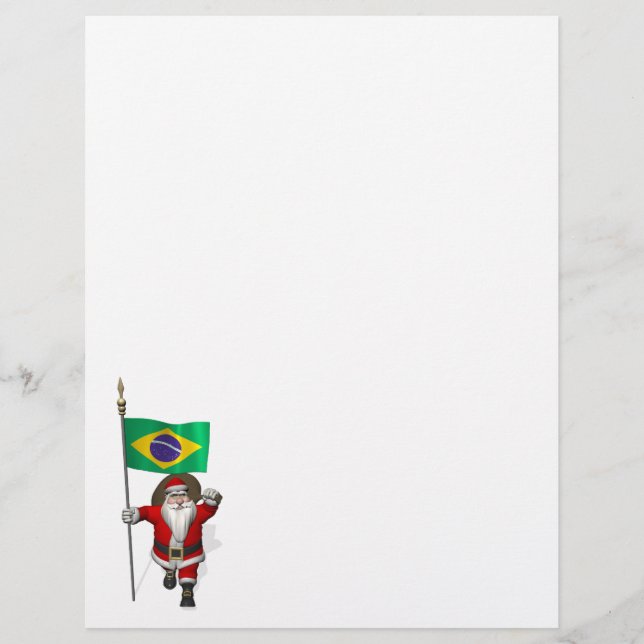 Santa Claus With Ensign Of Brazil (Front)