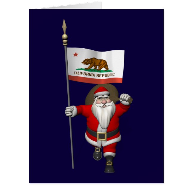Santa Claus With Ensign Of California (Front)