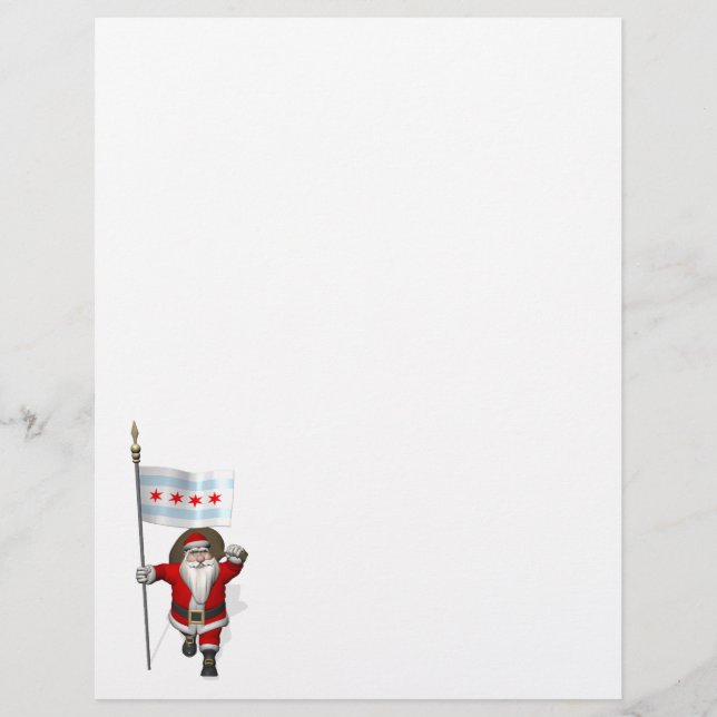Santa Claus With Ensign Of Chicago (Front)
