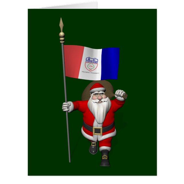 Santa Claus With Ensign Of Cleveland (Front)