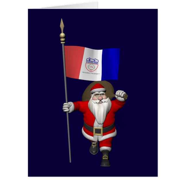 Santa Claus With Ensign Of Cleveland Ohio (Front)