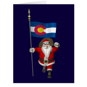 Santa Claus With Ensign Of Colorado