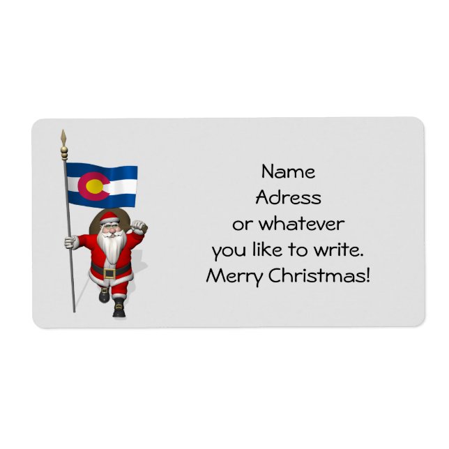 Santa Claus With Ensign Of Colorado (Front)