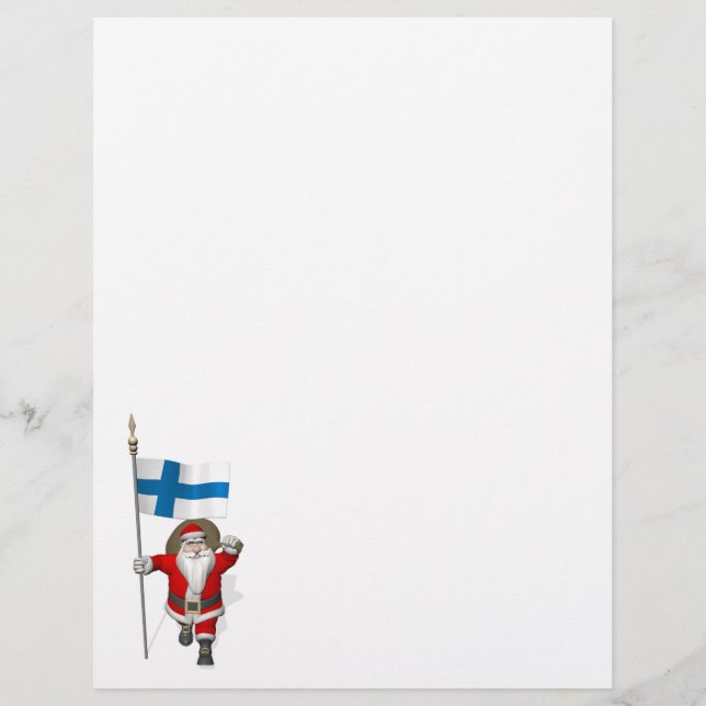 Santa Claus With Ensign Of Finland (Front)