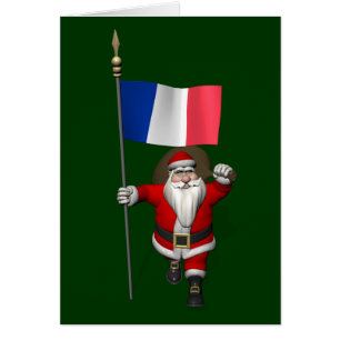 Santa Claus With Ensign Of France