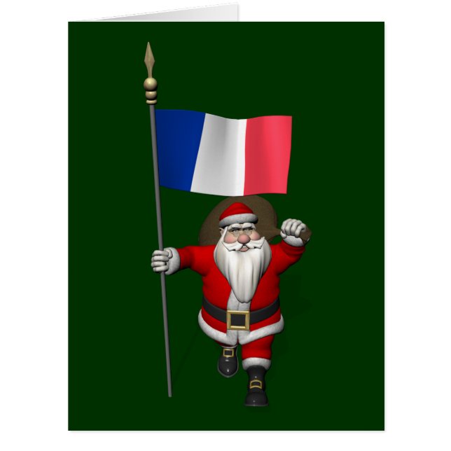 Santa Claus With Ensign Of France (Front)