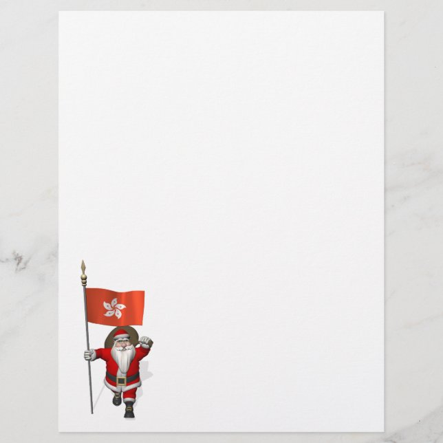 Santa Claus With Ensign Of Hong Kong (Front)