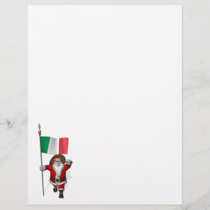 Santa Claus With Ensign Of Italy