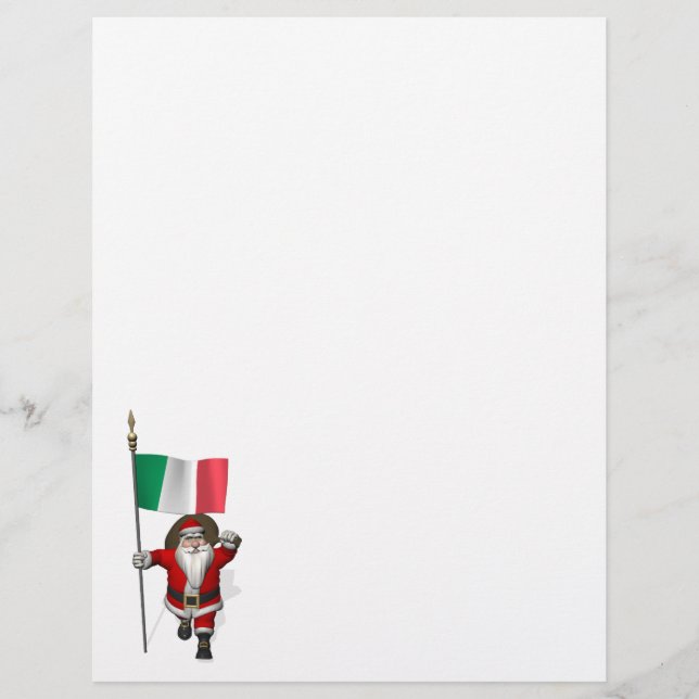 Santa Claus With Ensign Of Italy (Front)