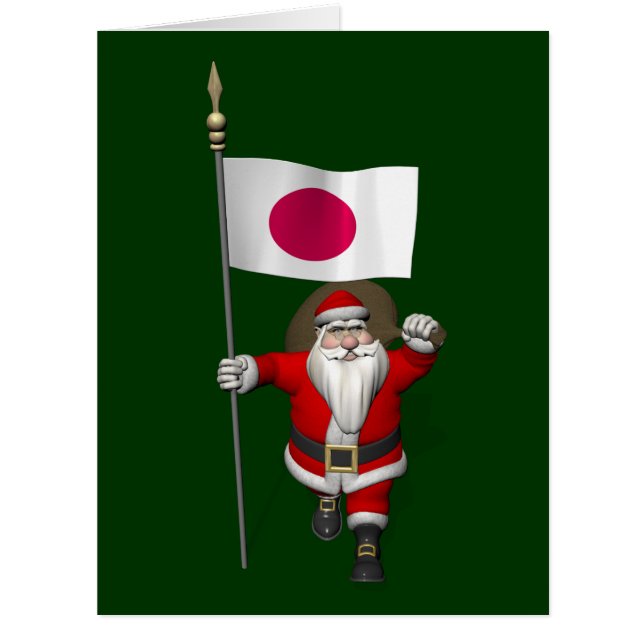Santa Claus With Ensign Of Japan (Front)