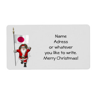Santa Claus With Ensign Of Japan