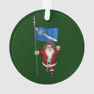 Santa Claus With Ensign Of Las Vegas Ornament