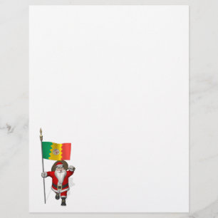 Santa Claus With Ensign Of Los Angeles