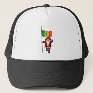 Santa Claus With Ensign Of Los Angeles Trucker Hat