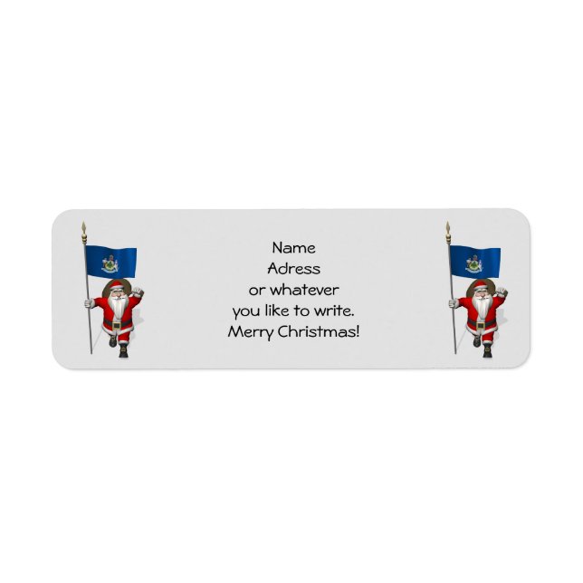 Santa Claus With Ensign Of Maine (Front)