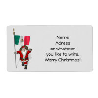 Santa Claus With Ensign Of Mexico