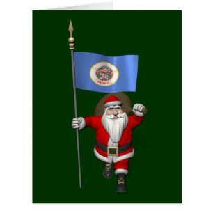 Santa Claus With Ensign Of Minnesota