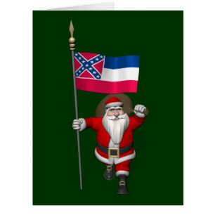 Santa Claus With Ensign Of Mississippi