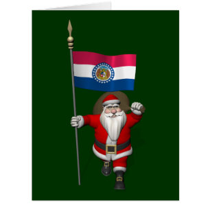 Santa Claus With Ensign Of Missouri