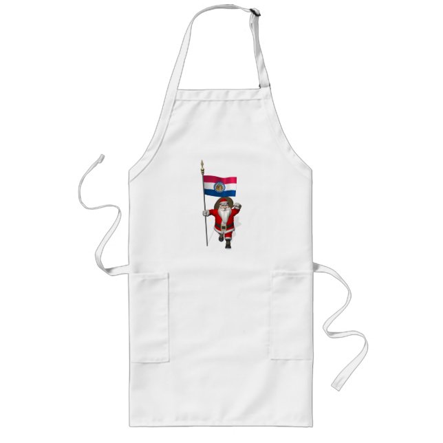 Santa Claus With Ensign Of Missouri Long Apron (Front)