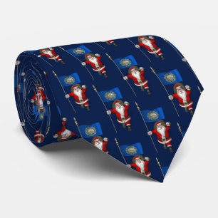Santa Claus With Ensign Of New Hampshire Tie