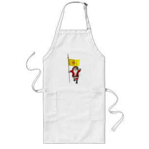 Santa Claus With Ensign Of New Mexico Long Apron