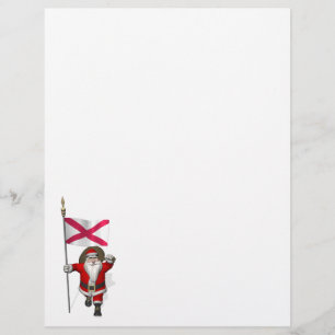 Santa Claus With Ensign Of Northern Ireland