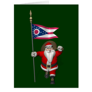 Santa Claus With Ensign Of Ohio