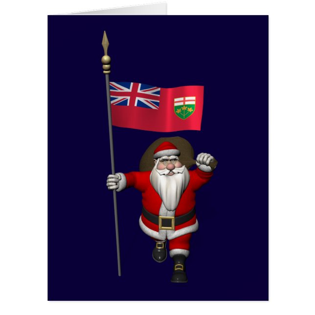 Santa Claus With Ensign Of Ontario (Front)