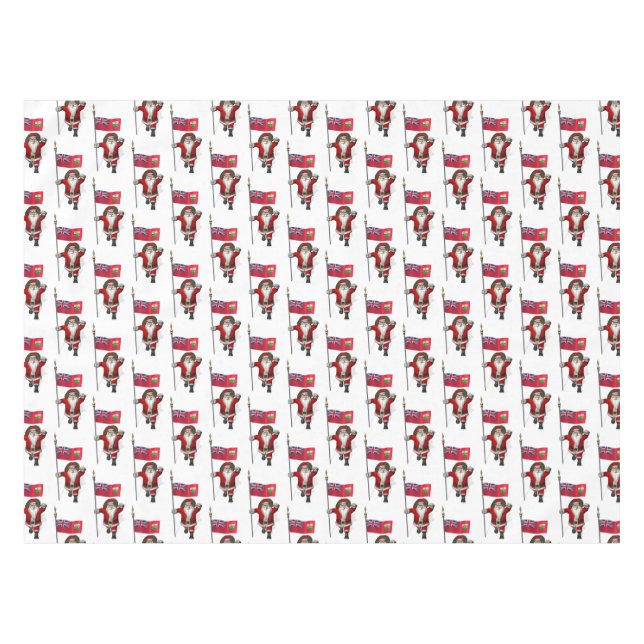 Santa Claus With Ensign Of Ontario Tablecloth (Front (Horizontal))