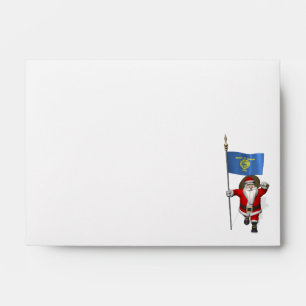 Santa Claus With Ensign Of Oregon Envelopes