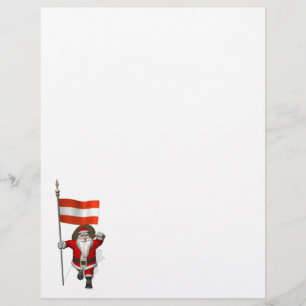 Santa Claus With Ensign Of Österreich