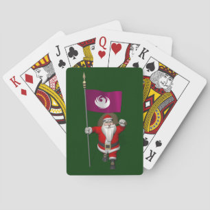Santa Claus With Ensign Of Phoenix Playing Cards