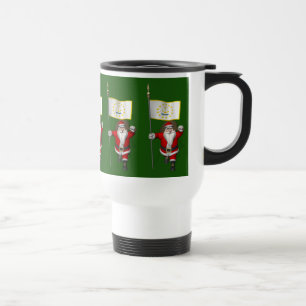 Santa Claus With Ensign Of Rhode Island Travel Mug