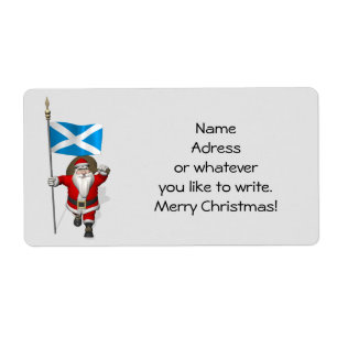 Santa Claus With Ensign Of Scotland