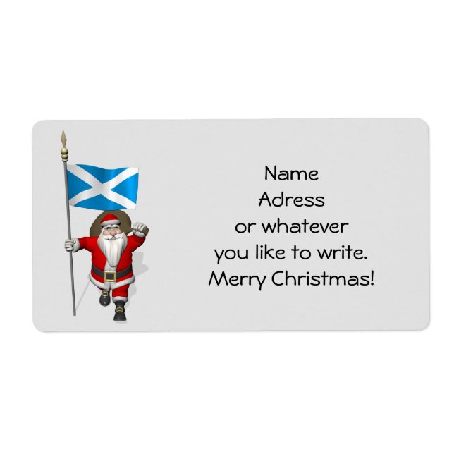 Santa Claus With Ensign Of Scotland (Front)