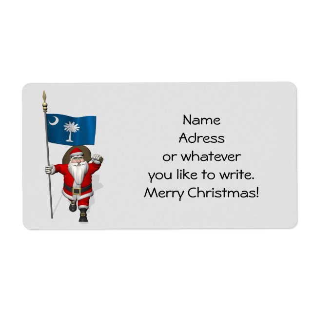 Santa Claus With Ensign Of South Carolina (Front)
