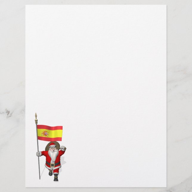 Santa Claus With Ensign Of Spain (Front)