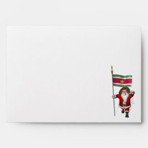 Santa Claus With Ensign Of Suriname Envelopes