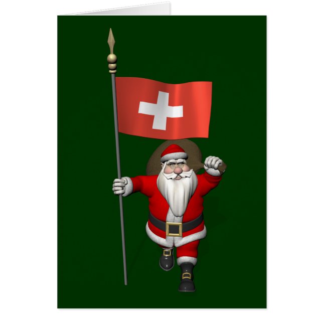 Santa Claus With Ensign Of Switzerland (Front)