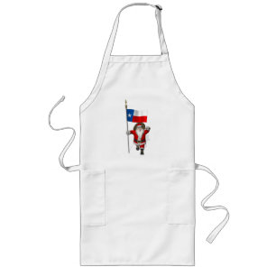 Santa Claus With Ensign Of Texas Long Apron
