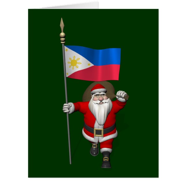 Santa Claus With Ensign Of The Philippines (Front)