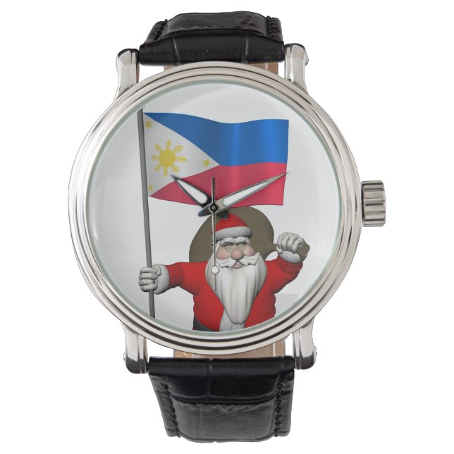 Santa Claus With Ensign Of The Philippines Watch (Front)