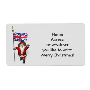 Santa Claus With Ensign Of The UK