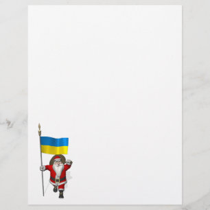 Santa Claus With Ensign Of The Ukraine