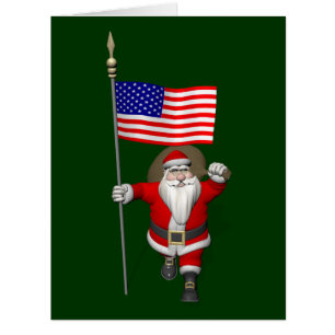 Santa Claus With Ensign Of The USA