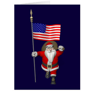 Santa Claus With Ensign Of The USA
