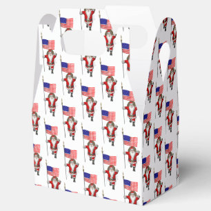 Santa Claus With Ensign Of The USA Favour Box
