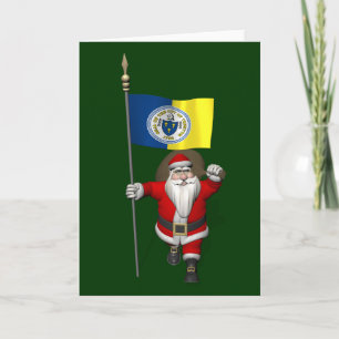 Santa Claus With Ensign Of Trenton NJ Holiday Card