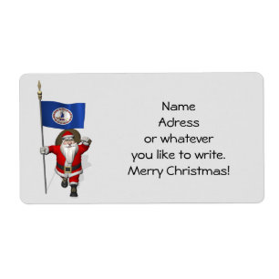 Santa Claus With Ensign Of Virginia
